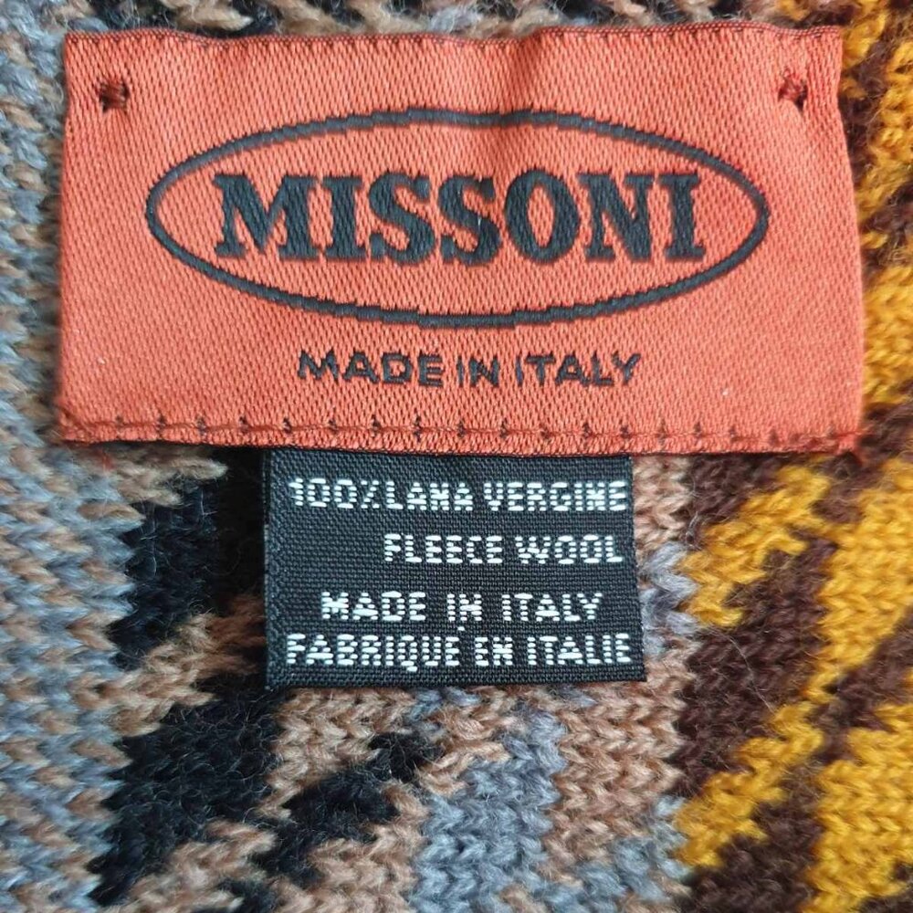 MISSONI Italian Designer Scarf Fashion Shawl Unisex Fall Winter Wrap Accessory - Picture 3 of 8